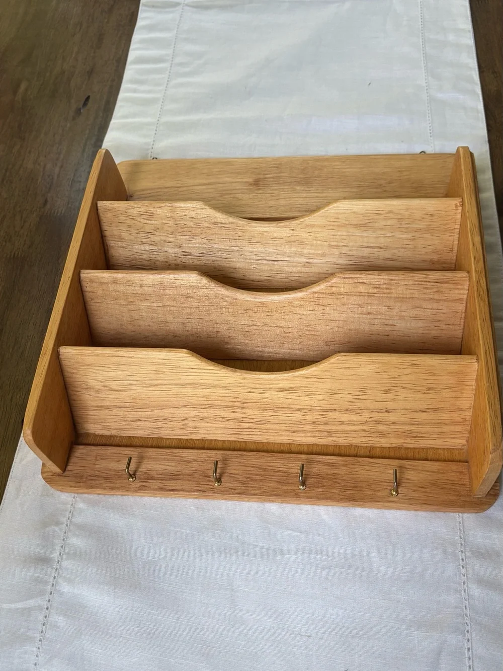 Vintage Wood Wall  Mail & Key Organizer Goodwood